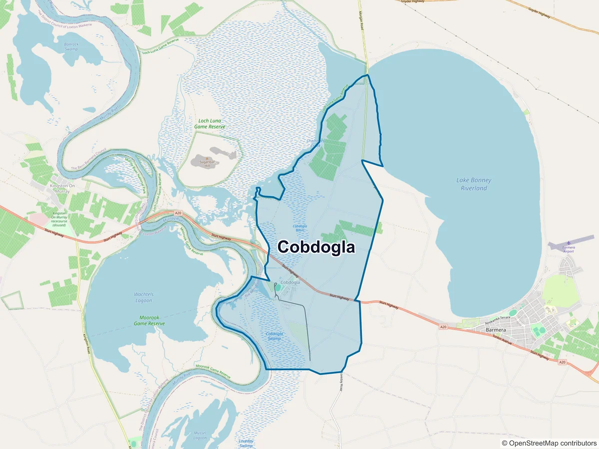Map of Cobdogla, SA, Australia