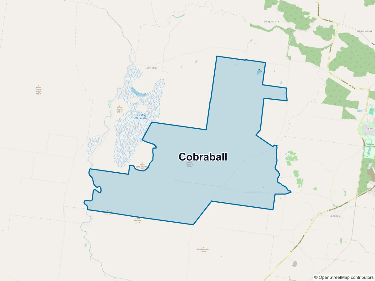 Map of Cobraball, QLD, Australia