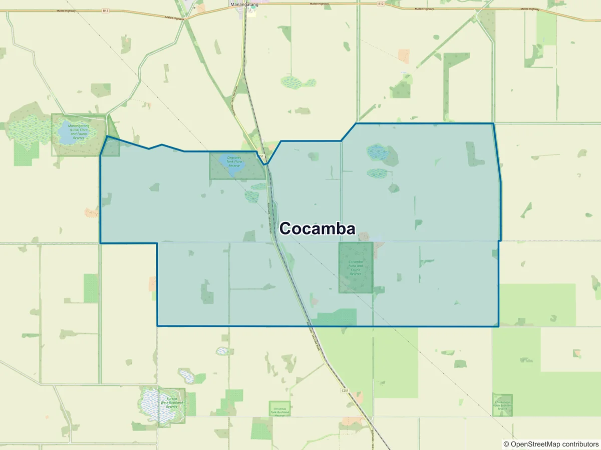 Map of Cocamba, VIC, Australia