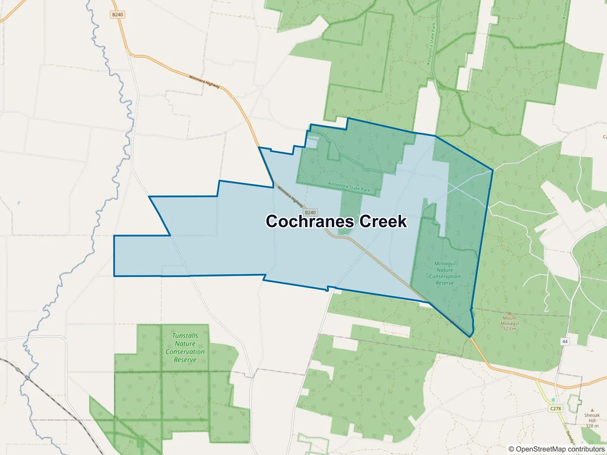 Map of Cochranes Creek, VIC, Australia