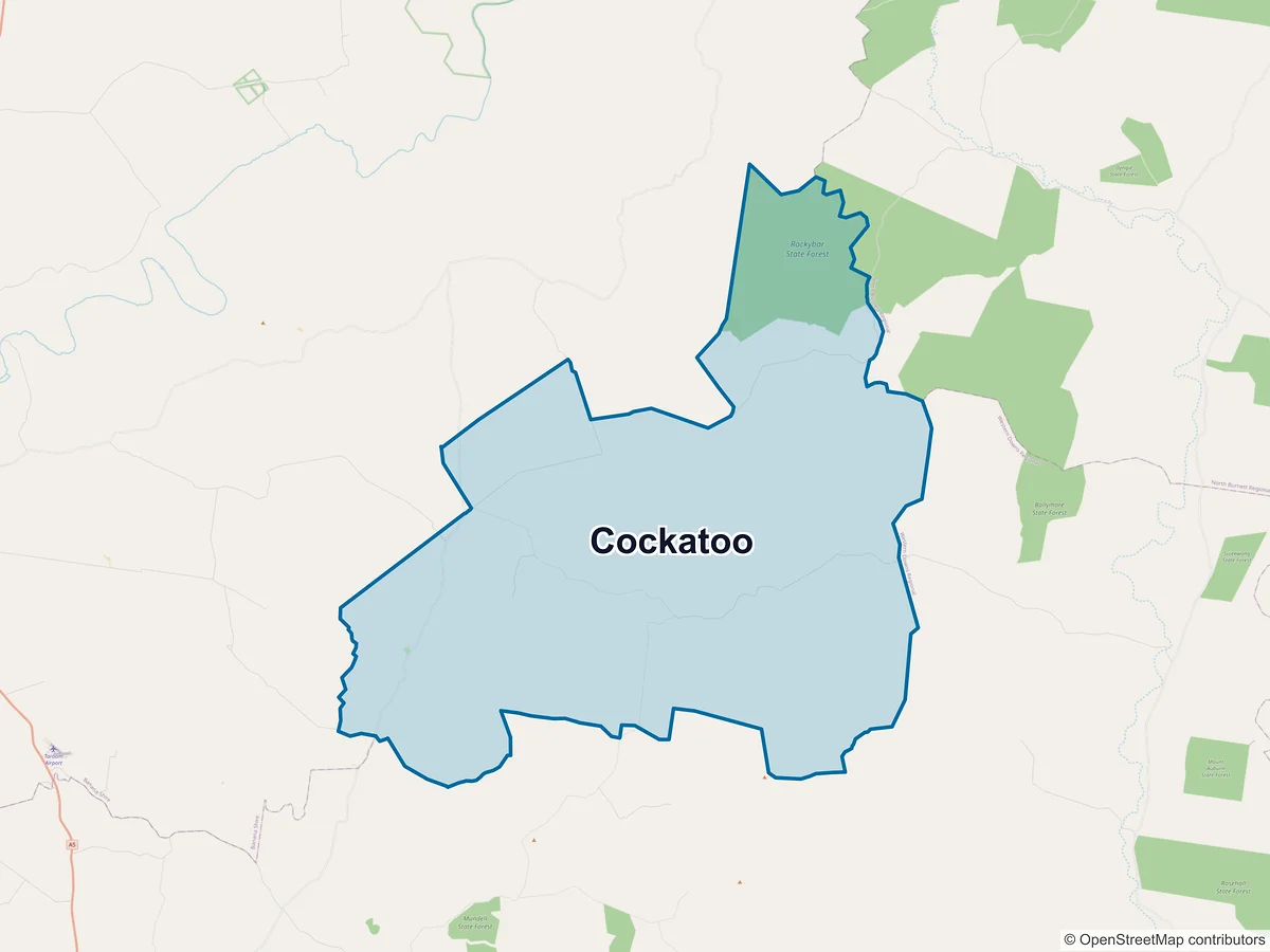 Map of Cockatoo, QLD, Australia