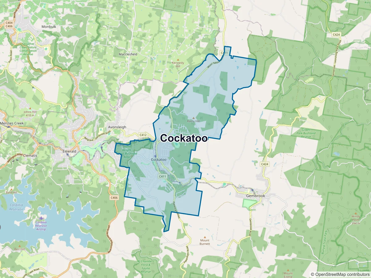 Map of Cockatoo, VIC, Australia