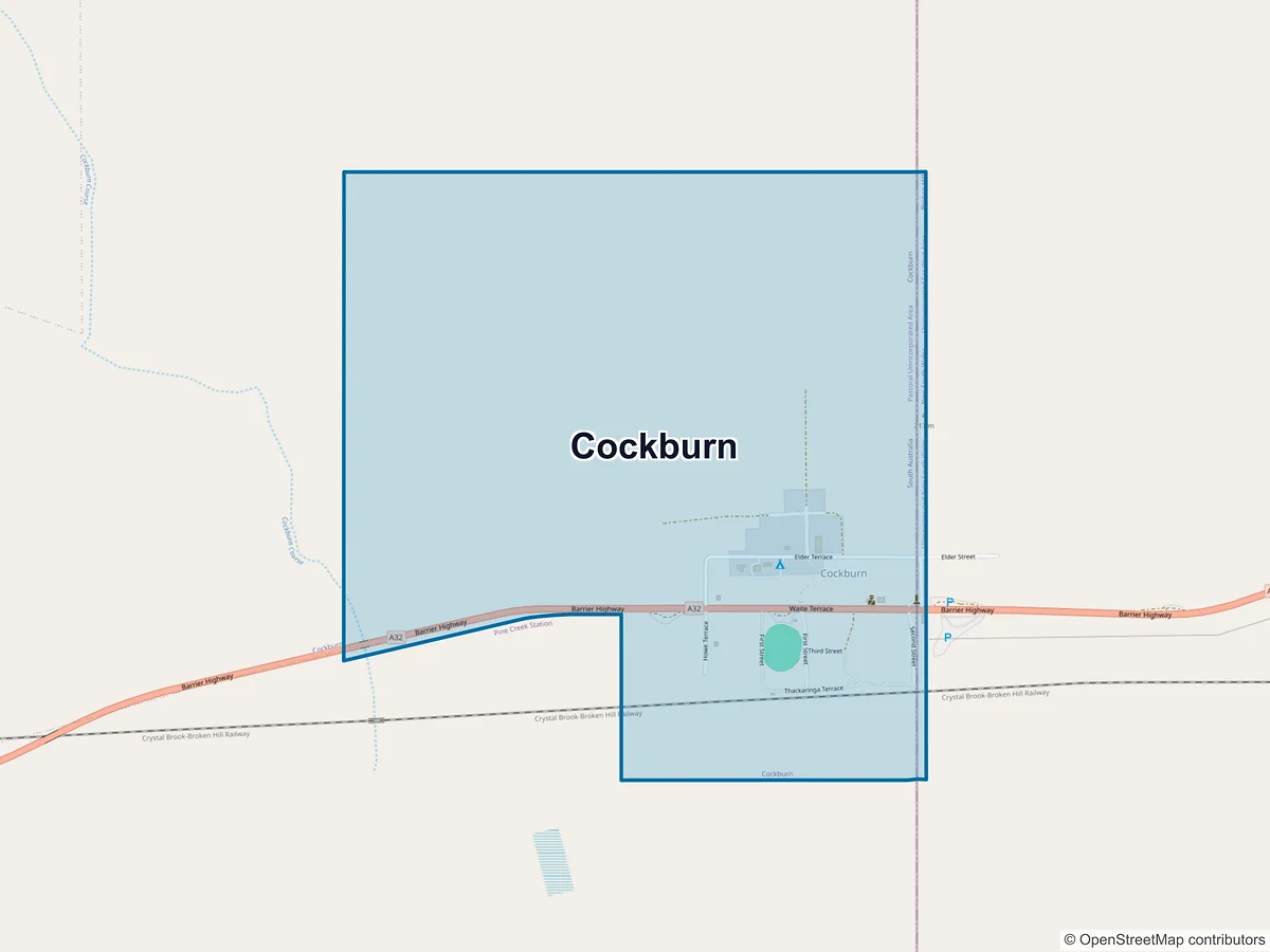 Map of Cockburn, SA, Australia