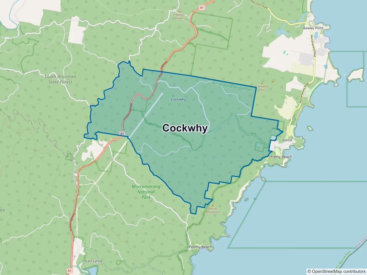 Map of Cockwhy, NSW, Australia