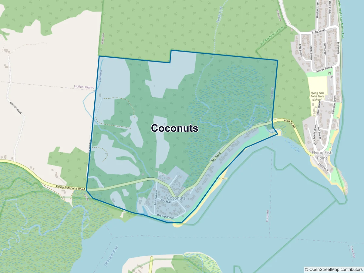 Map of Coconuts, QLD, Australia