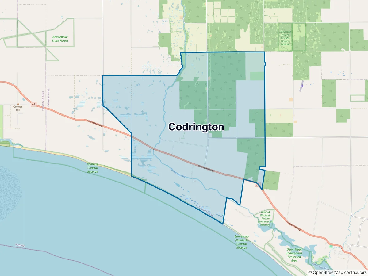Map of Codrington, VIC, Australia