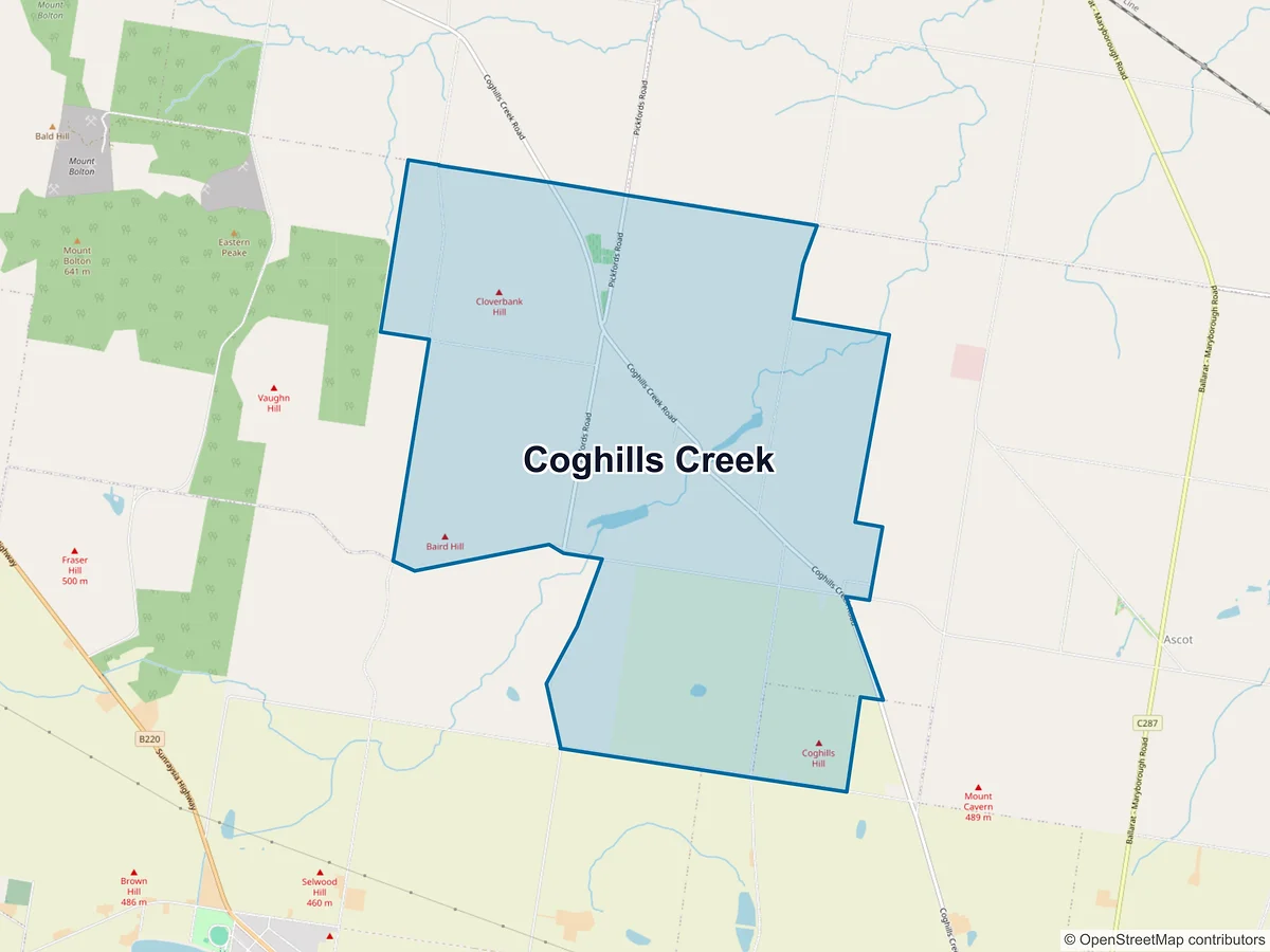 Map of Coghills Creek, VIC, Australia