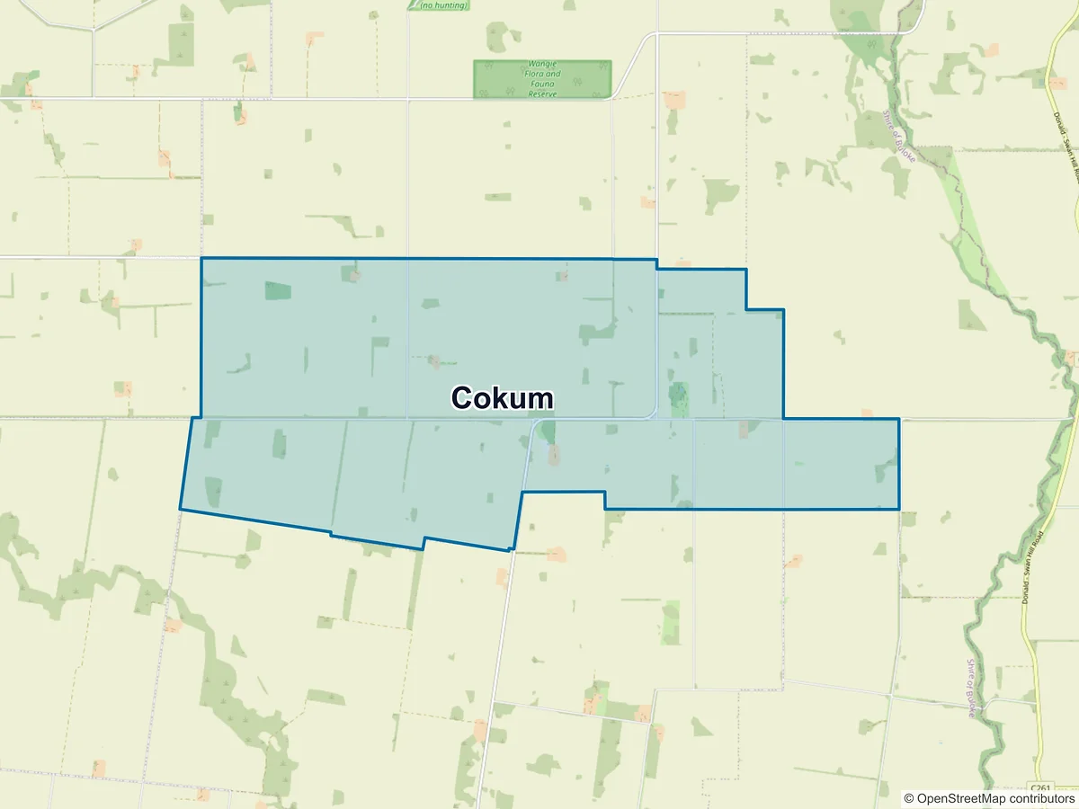 Map of Cokum, VIC, Australia