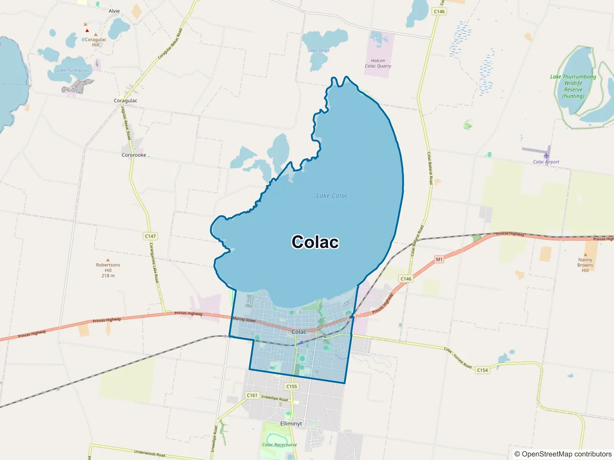 Map of Colac, VIC, Australia