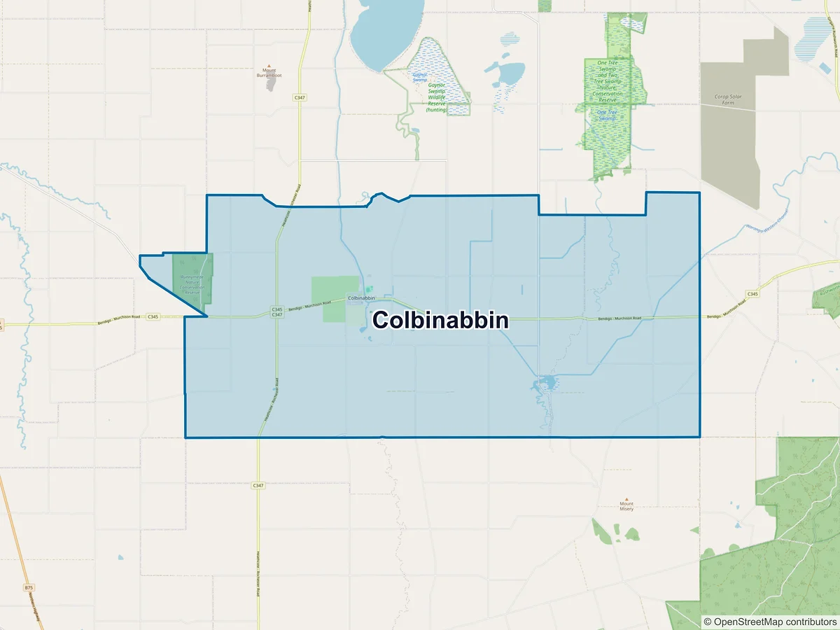 Map of Colbinabbin, VIC, Australia