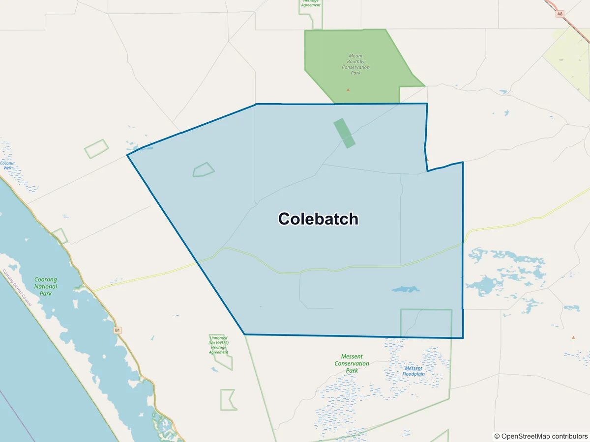 Map of Colebatch, SA, Australia