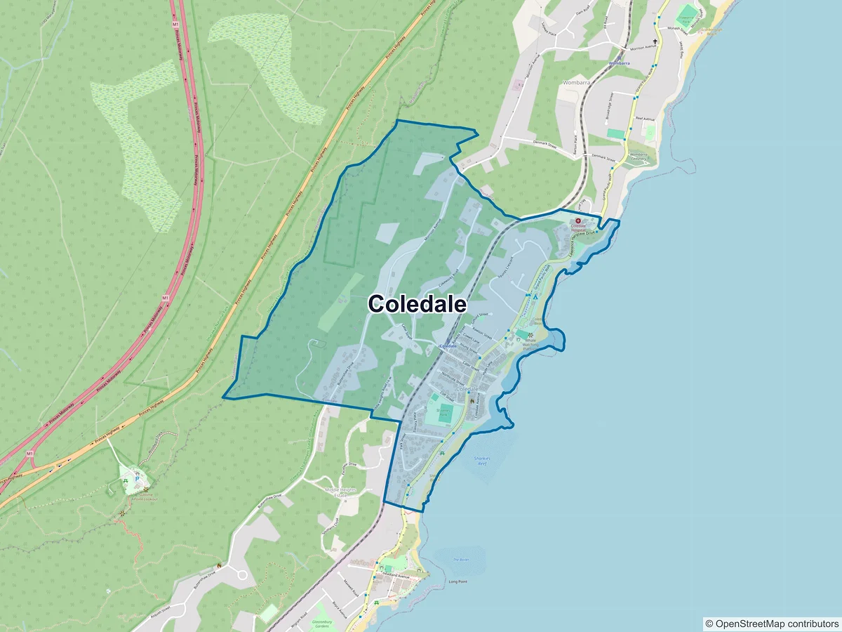 Map of Coledale, NSW, Australia