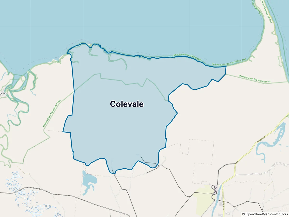 Map of Colevale, QLD, Australia