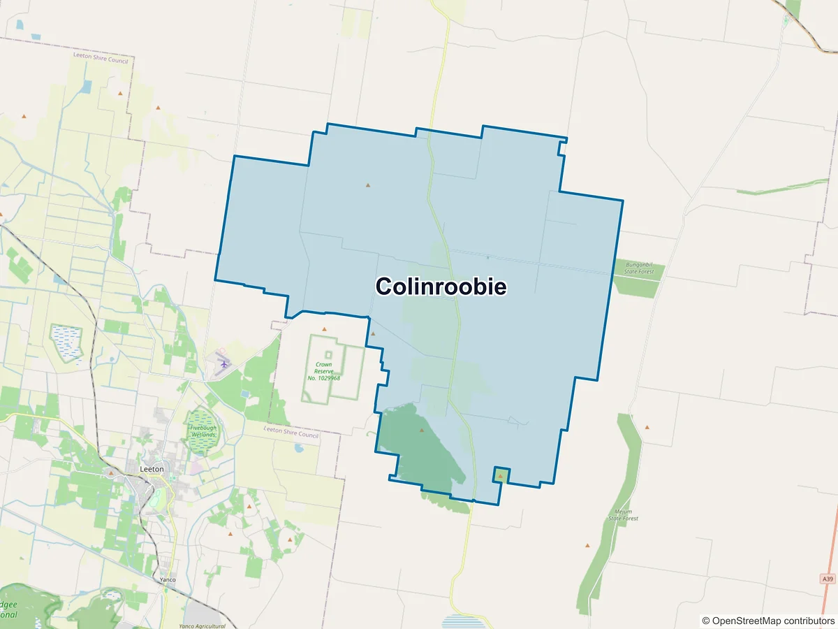 Map of Colinroobie, NSW, Australia