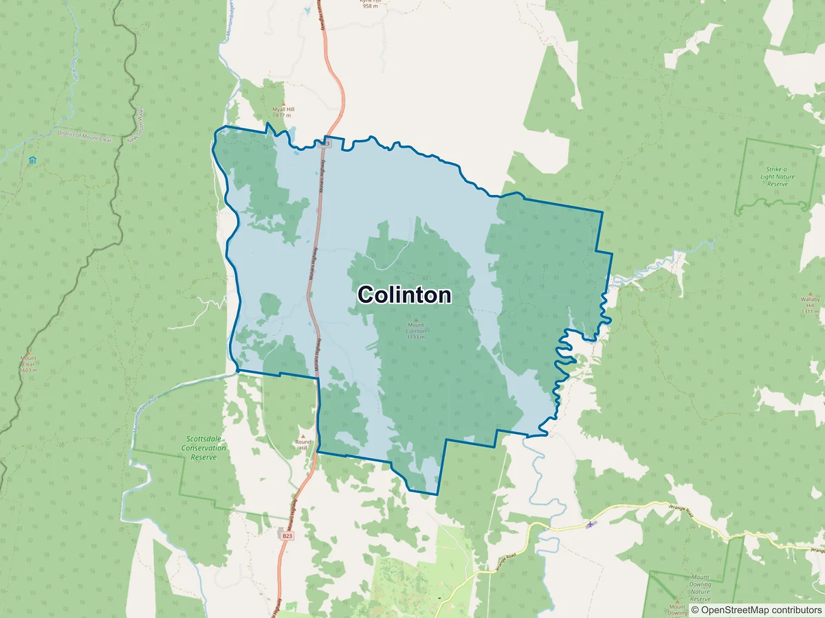 Map of Colinton, NSW, Australia