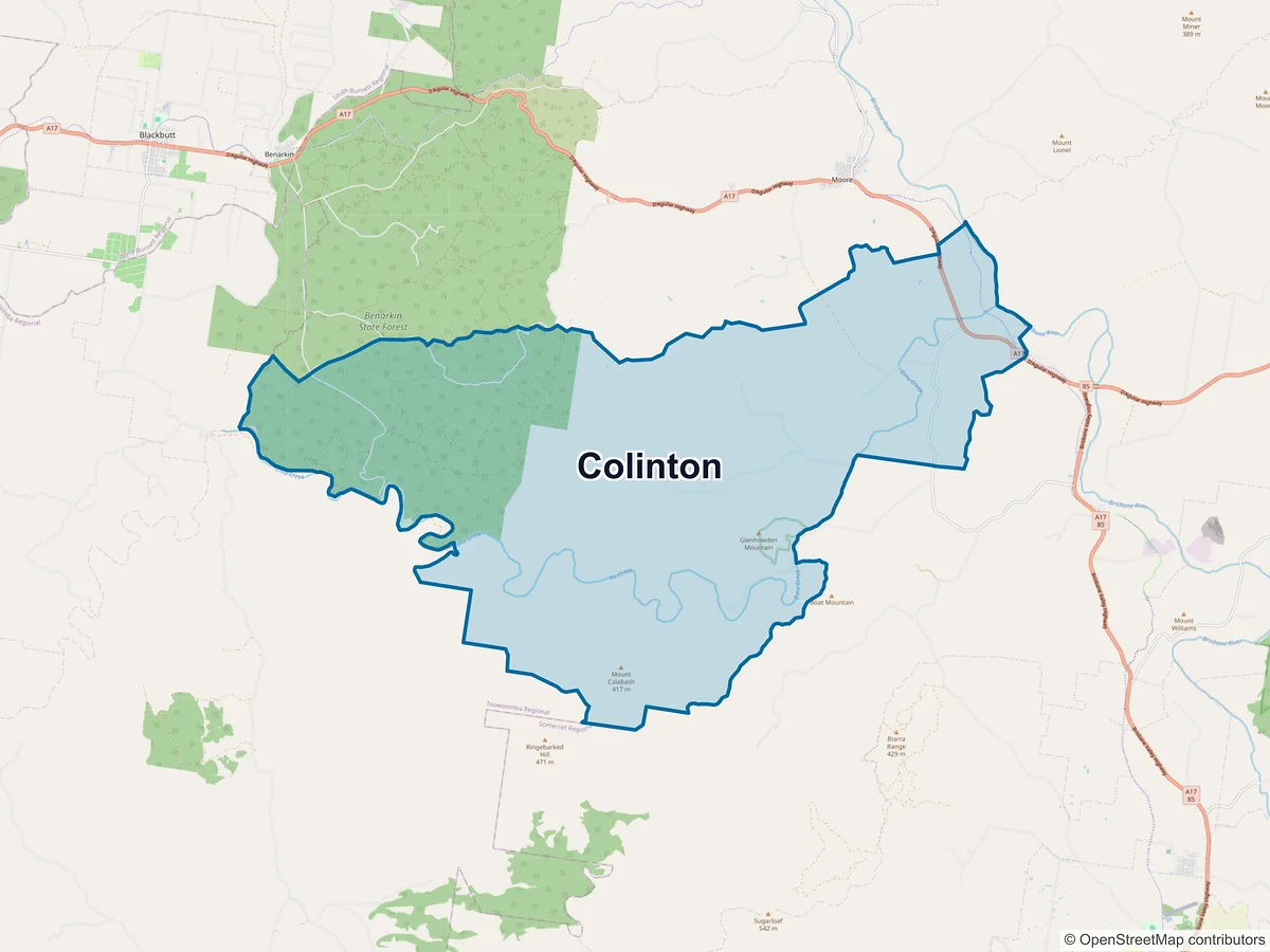 Map of Colinton, QLD, Australia