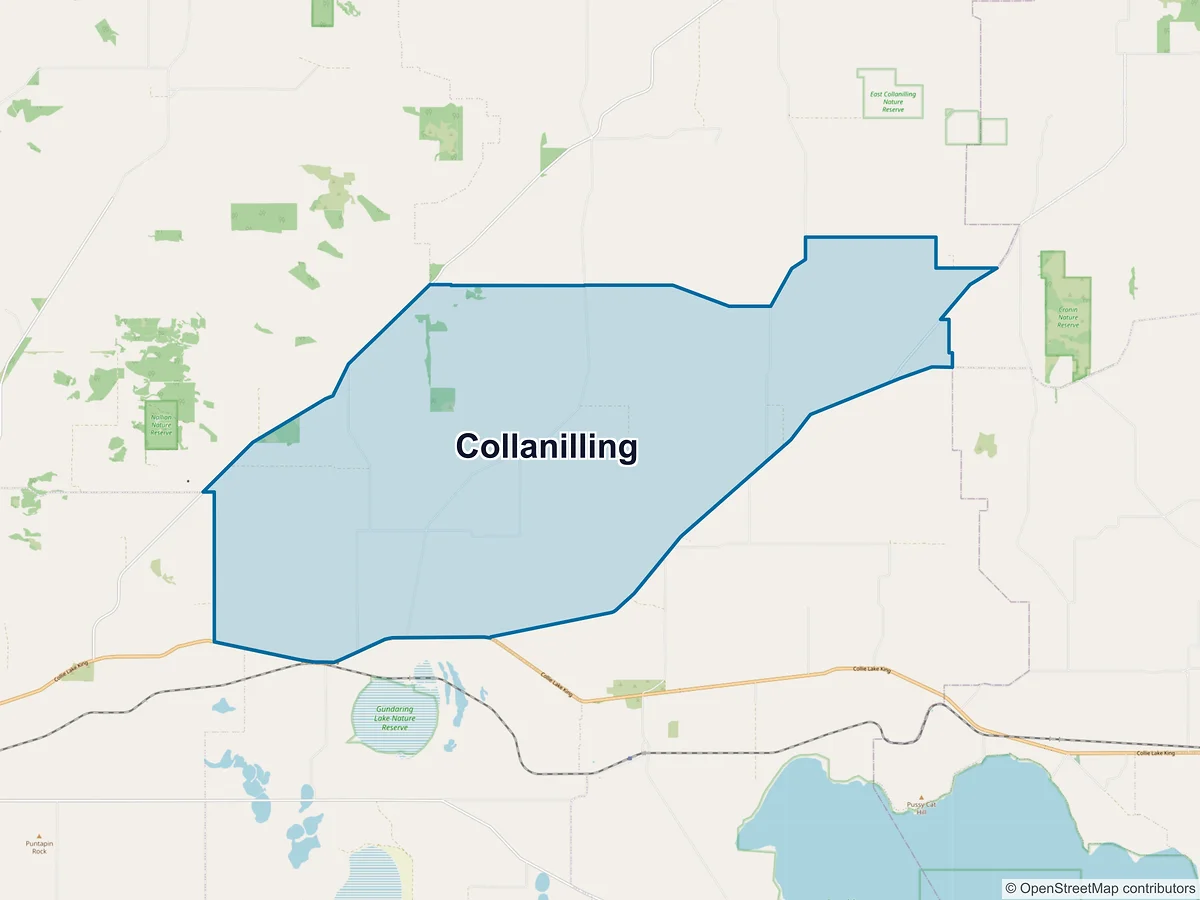 Map of Collanilling, WA, Australia
