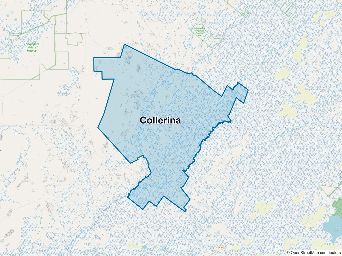 Map of Collerina, NSW, Australia