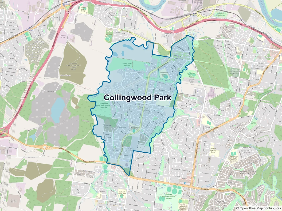 Map of Collingwood Park, QLD, Australia