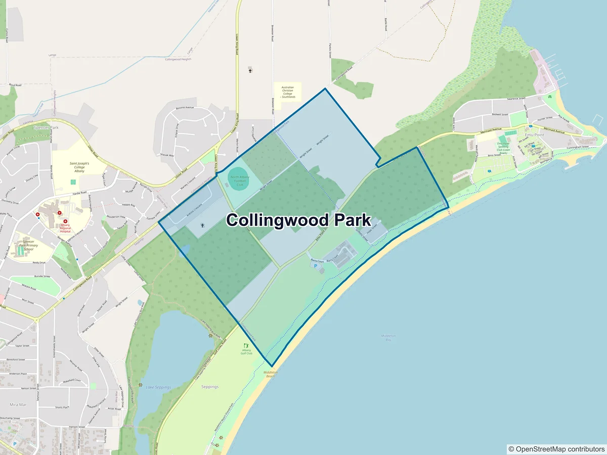 Map of Collingwood Park, WA, Australia