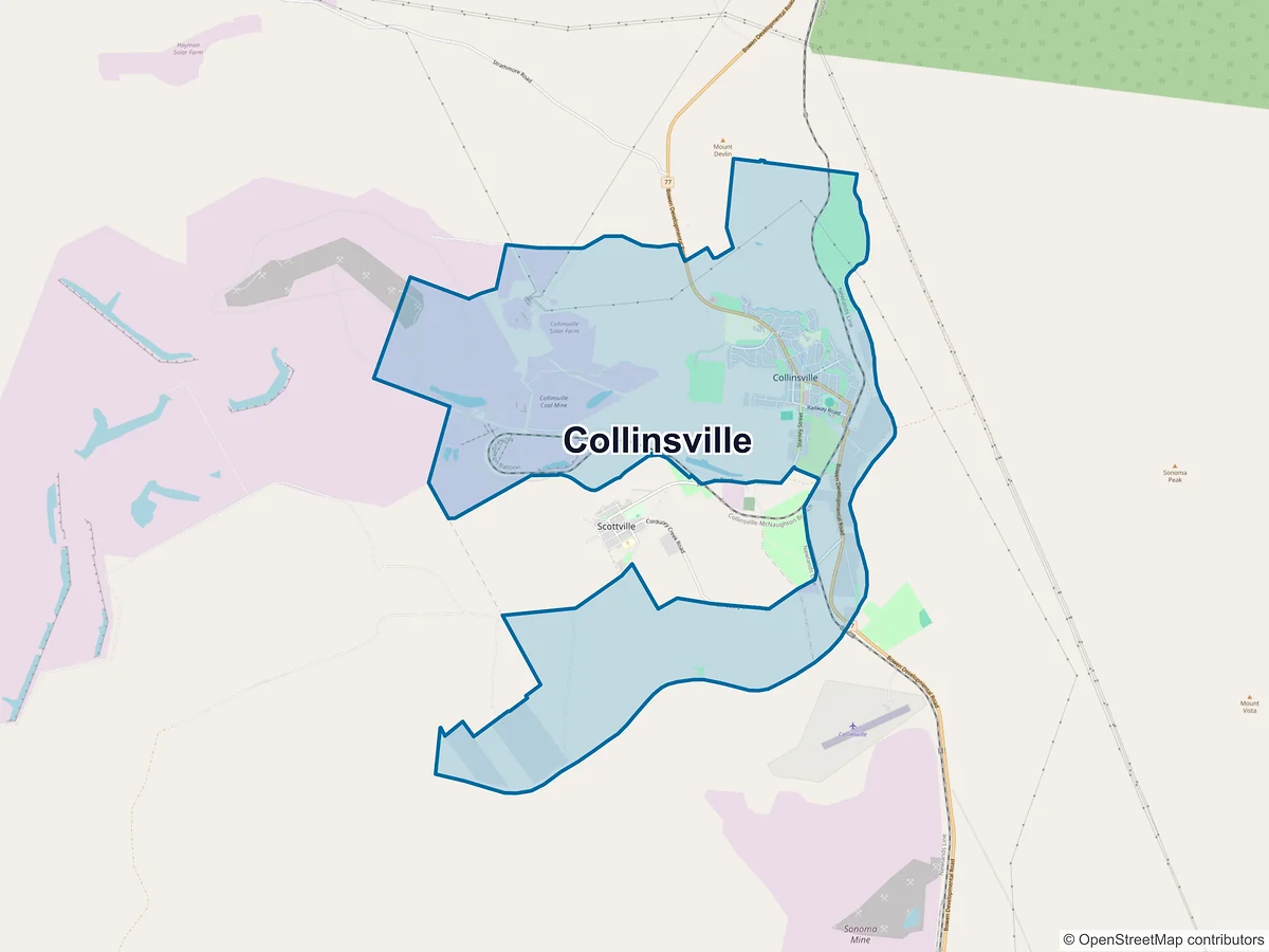Map of Collinsville, QLD, Australia