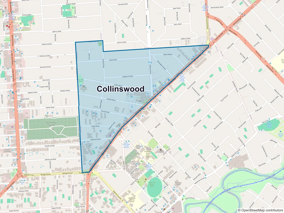 Map of Collinswood, SA, Australia