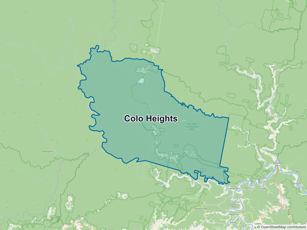 Map of Colo Heights, NSW, Australia