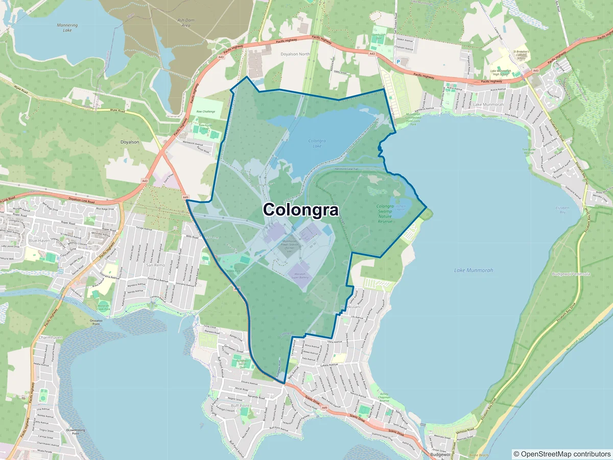 Map of Colongra, NSW, Australia
