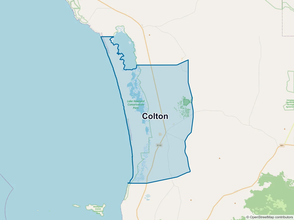 Map of Colton, SA, Australia