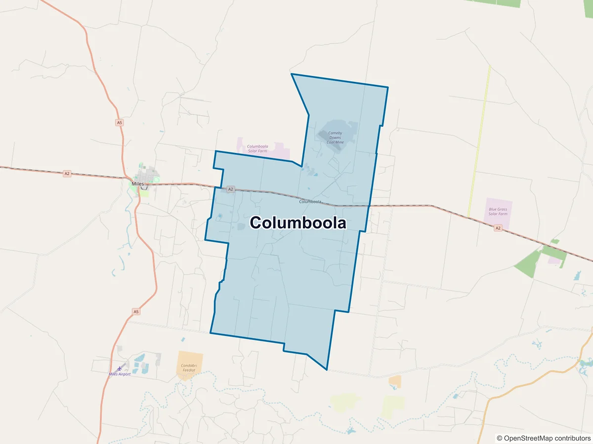 Map of Columboola, QLD, Australia