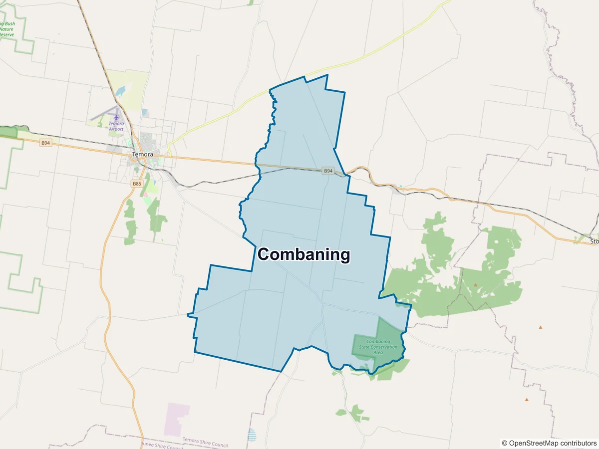 Map of Combaning, NSW, Australia