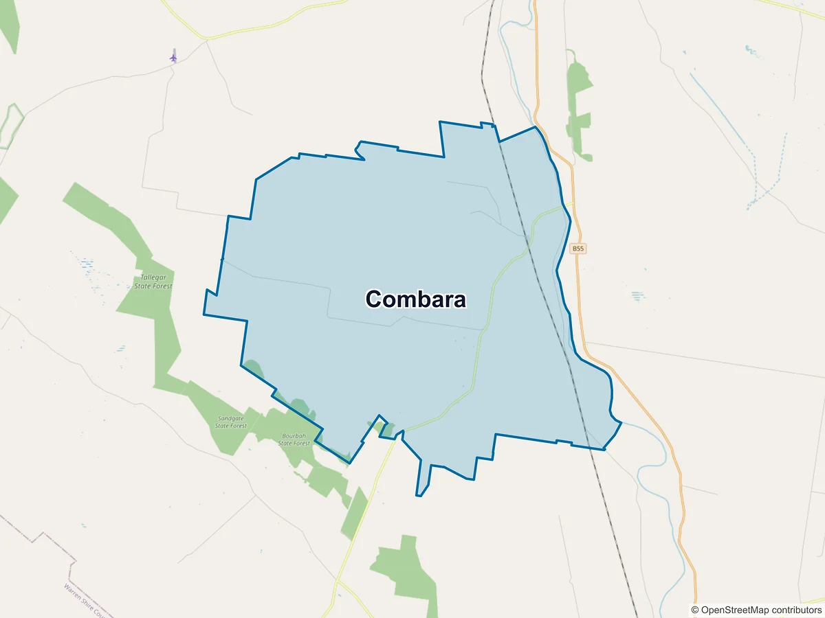 Map of Combara, NSW, Australia
