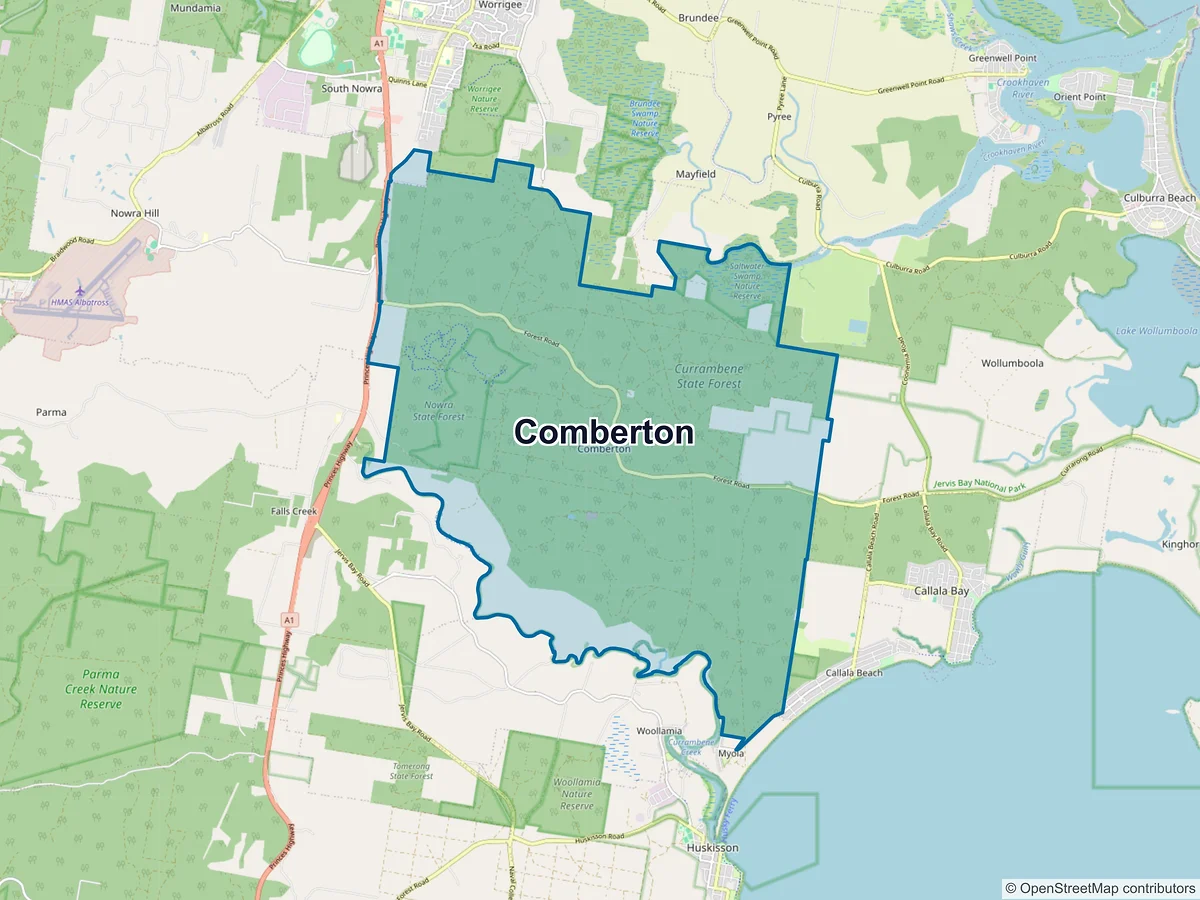 Map of Comberton, NSW, Australia