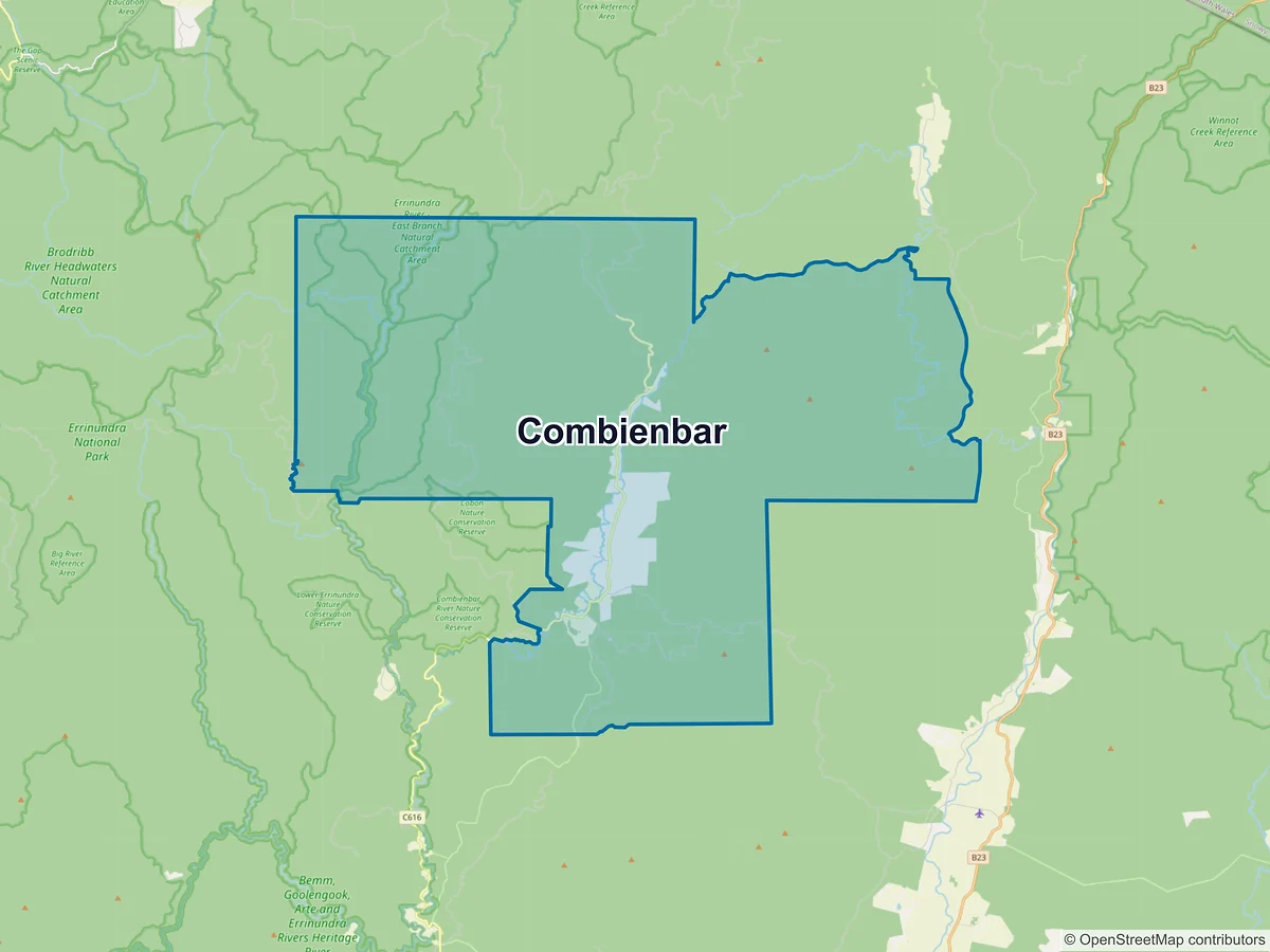 Map of Combienbar, VIC, Australia