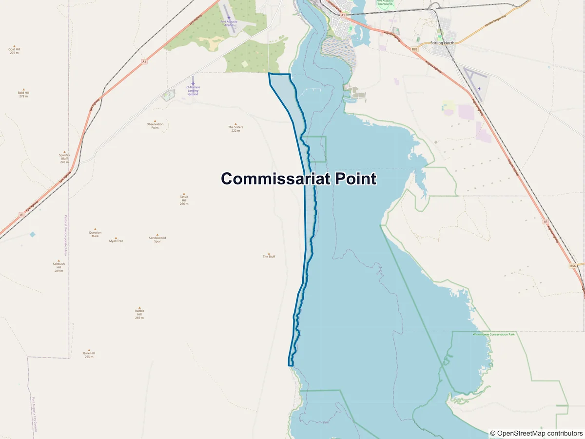 Map of Commissariat Point, SA, Australia