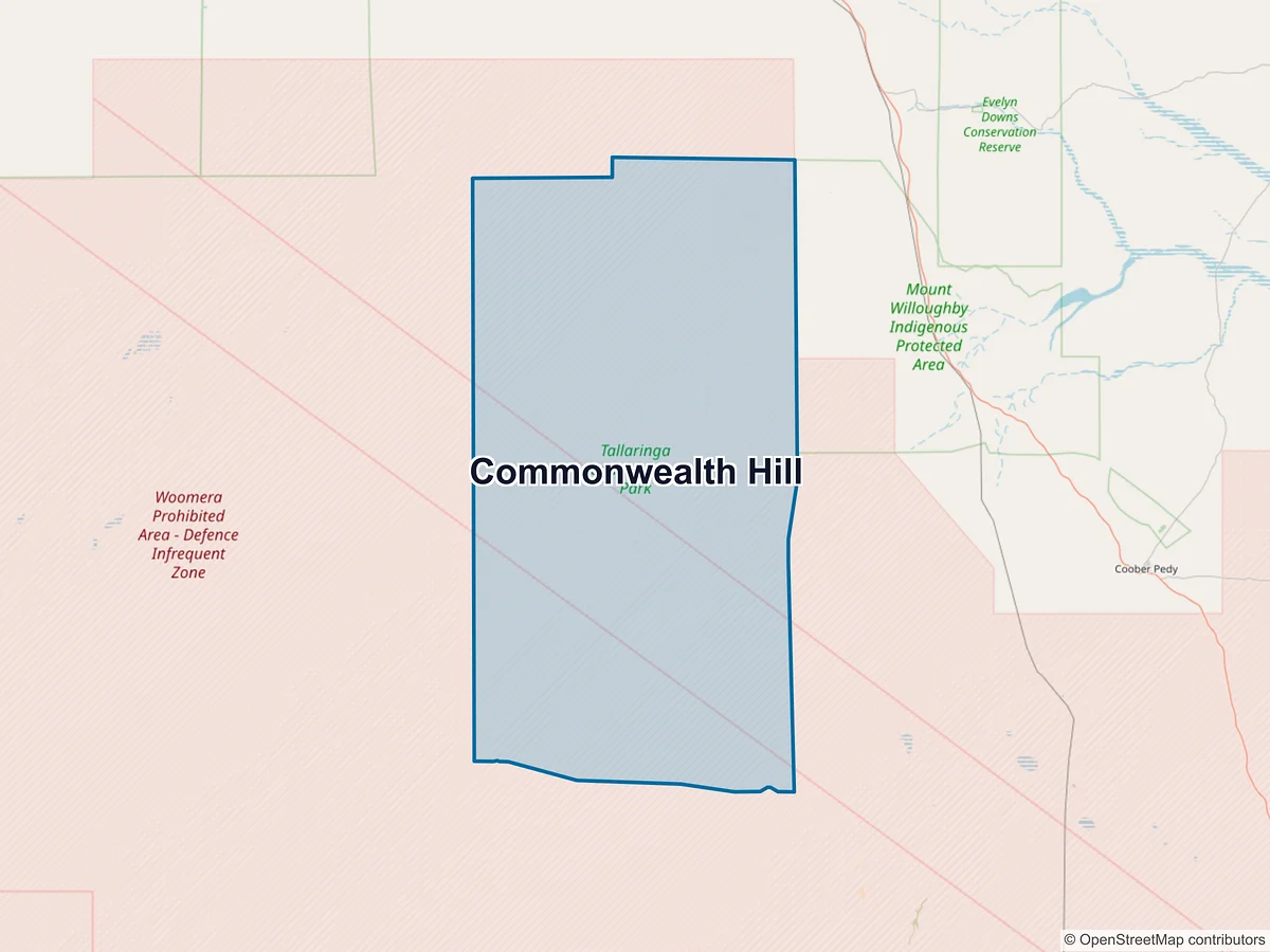 Map of Commonwealth Hill, SA, Australia