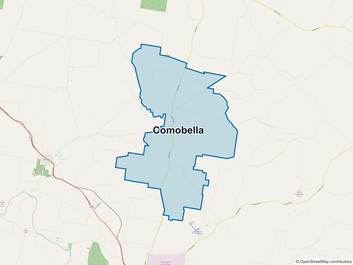 Map of Comobella, NSW, Australia