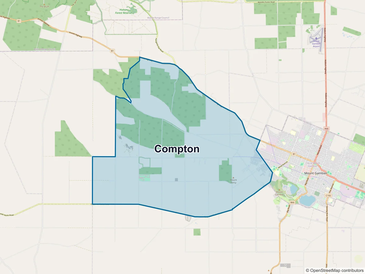 Map of Compton, SA, Australia