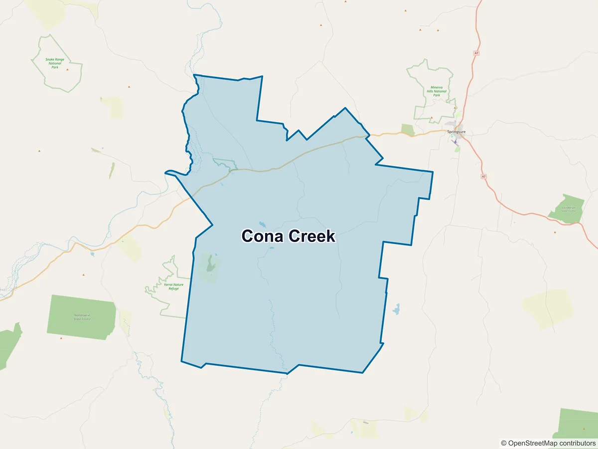 Map of Cona Creek, QLD, Australia