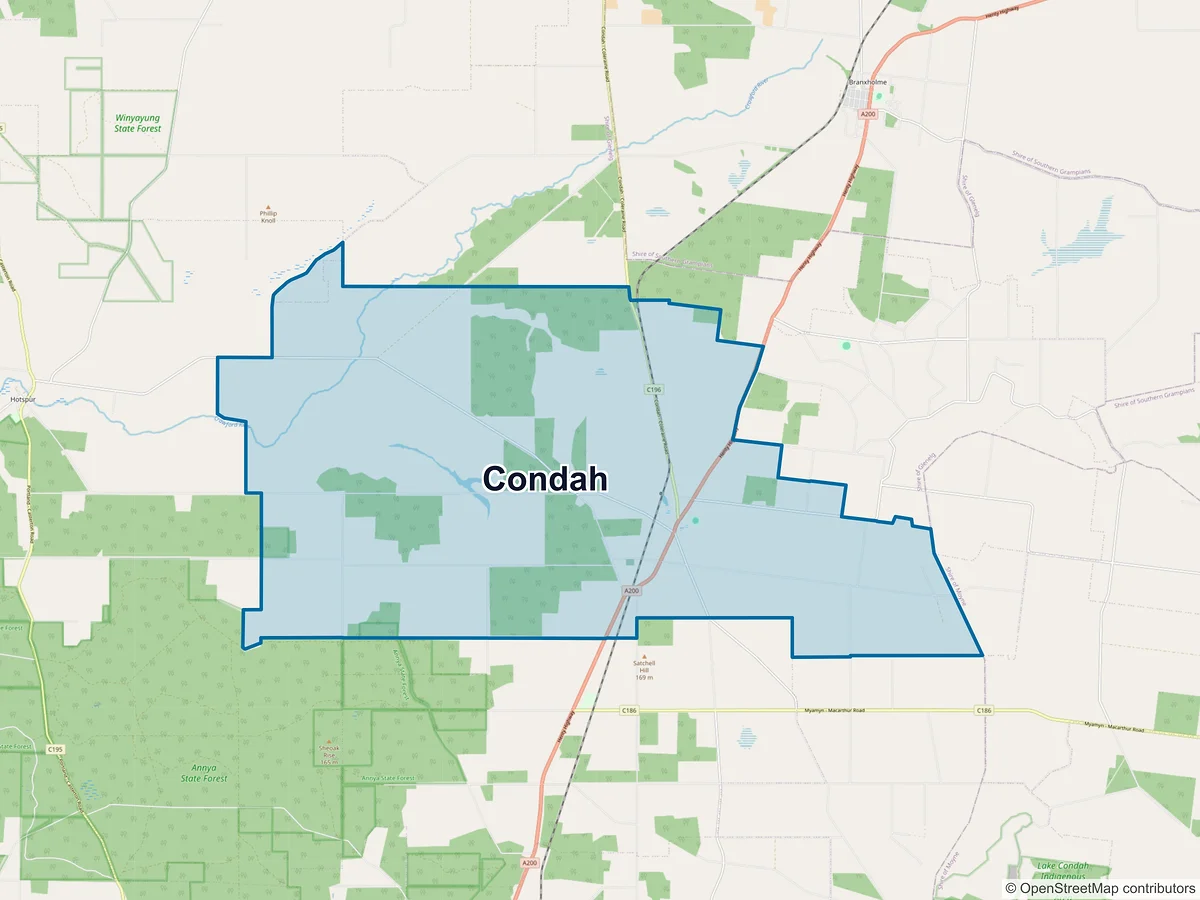 Map of Condah, VIC, Australia