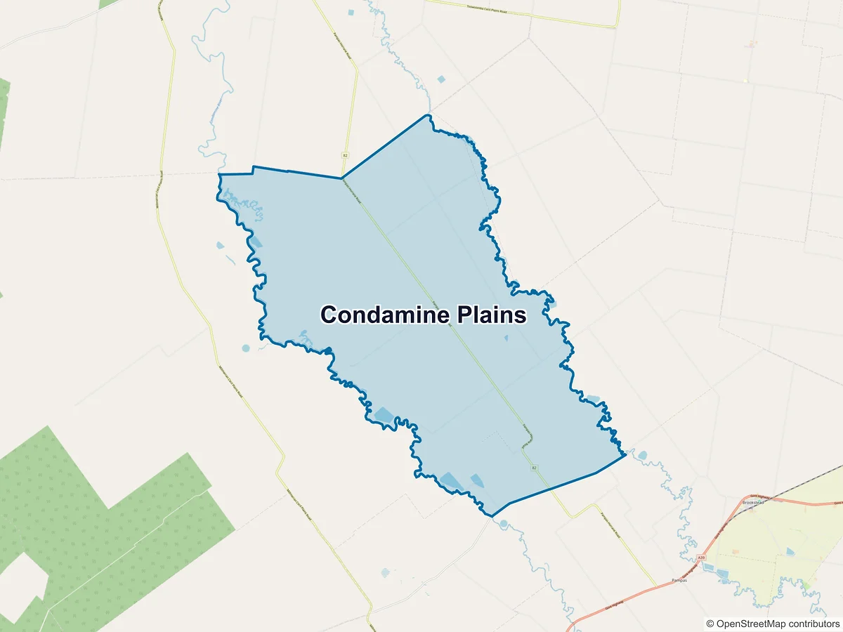 Map of Condamine Plains, QLD, Australia