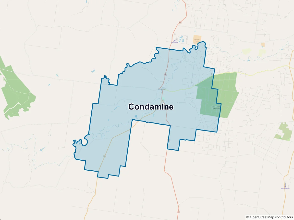 Map of Condamine, QLD, Australia