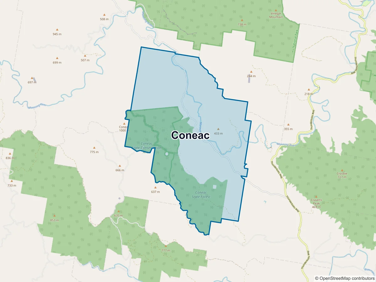 Map of Coneac, NSW, Australia