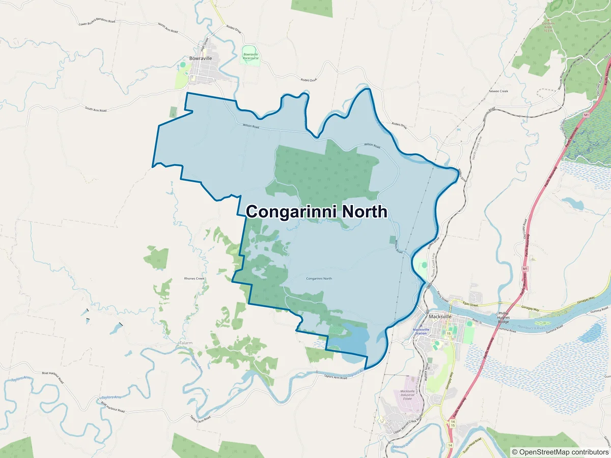 Map of Congarinni North, NSW, Australia
