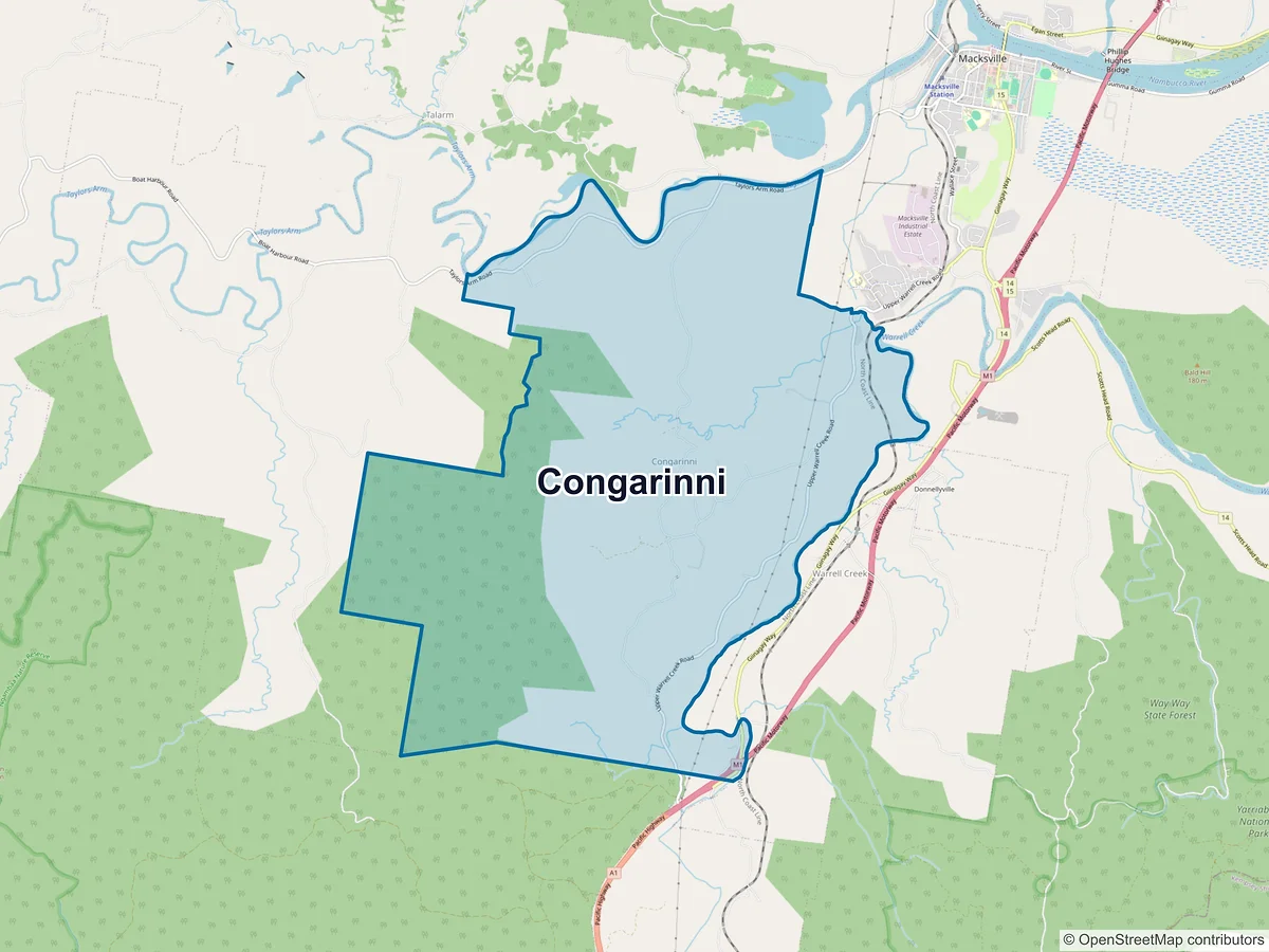 Map of Congarinni, NSW, Australia