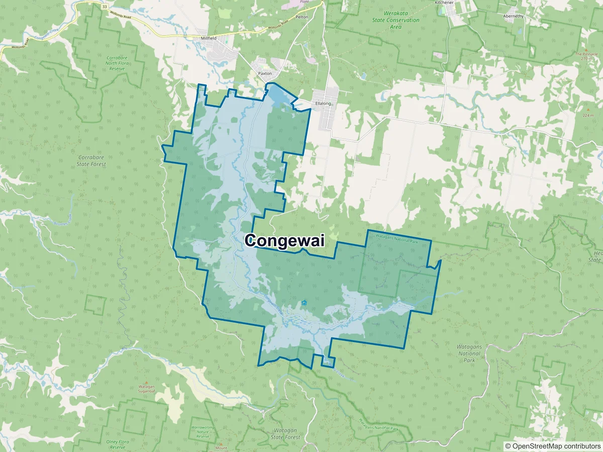Map of Congewai, NSW, Australia
