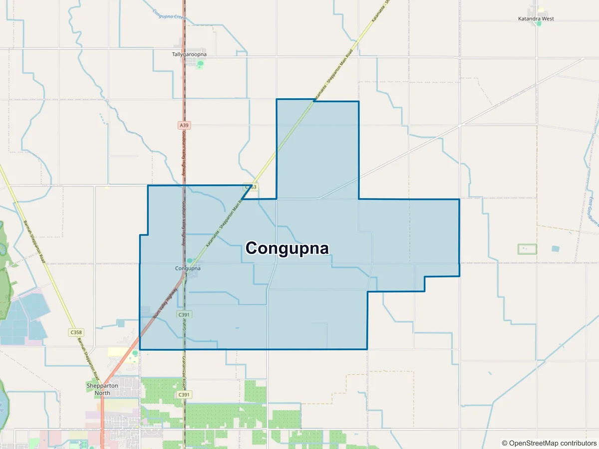 Map of Congupna, VIC, Australia