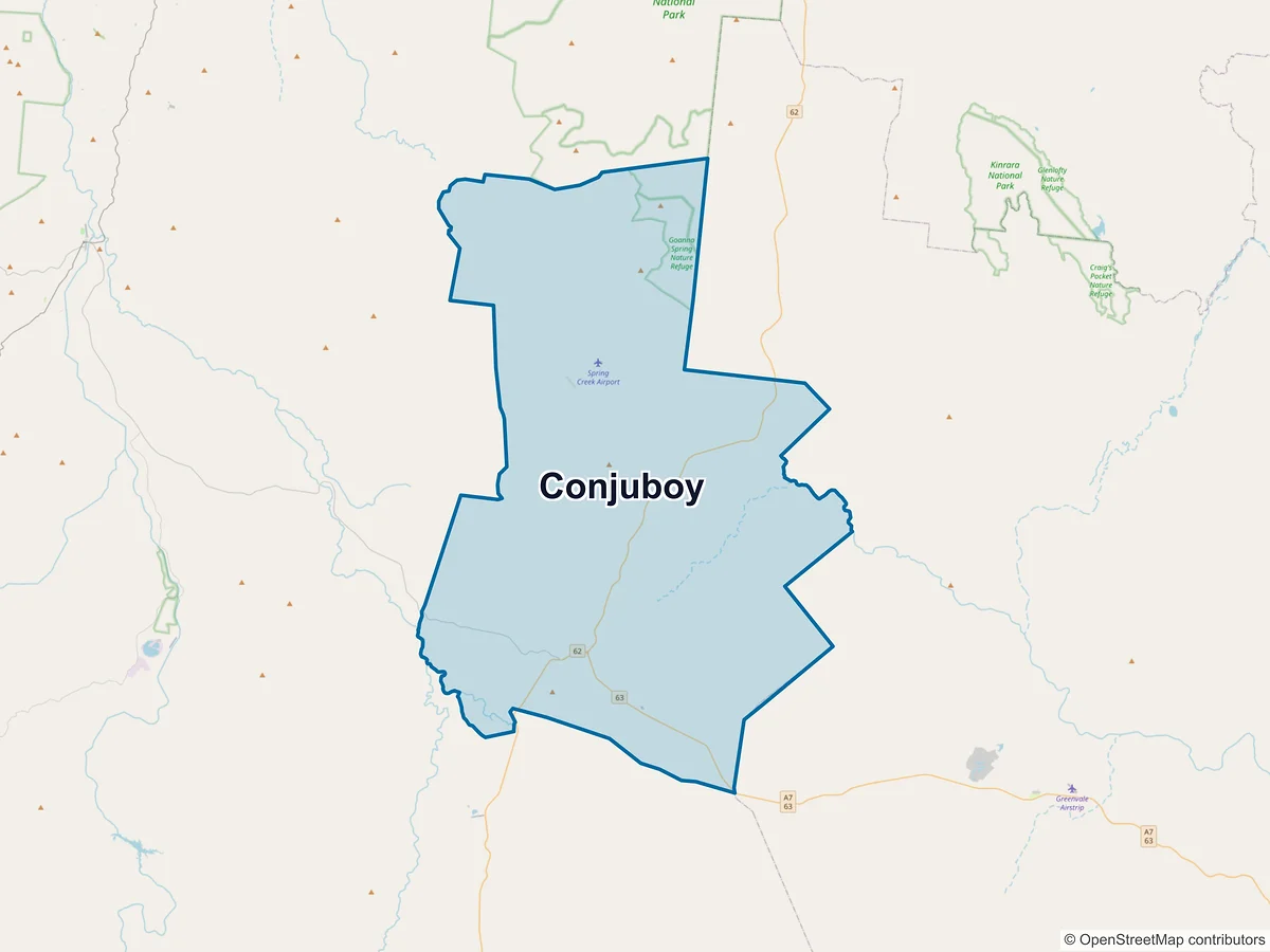 Map of Conjuboy, QLD, Australia