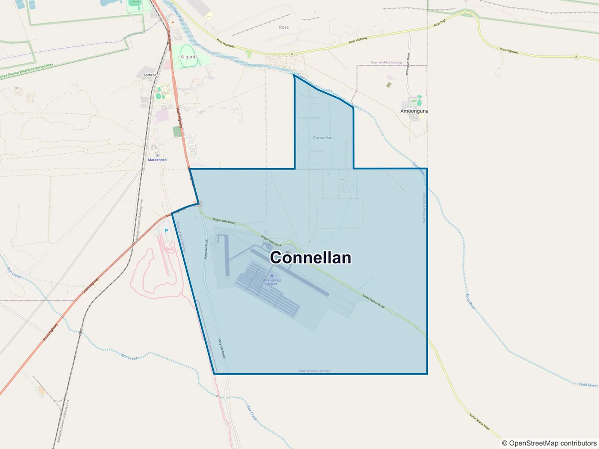 Map of Connellan, NT, Australia
