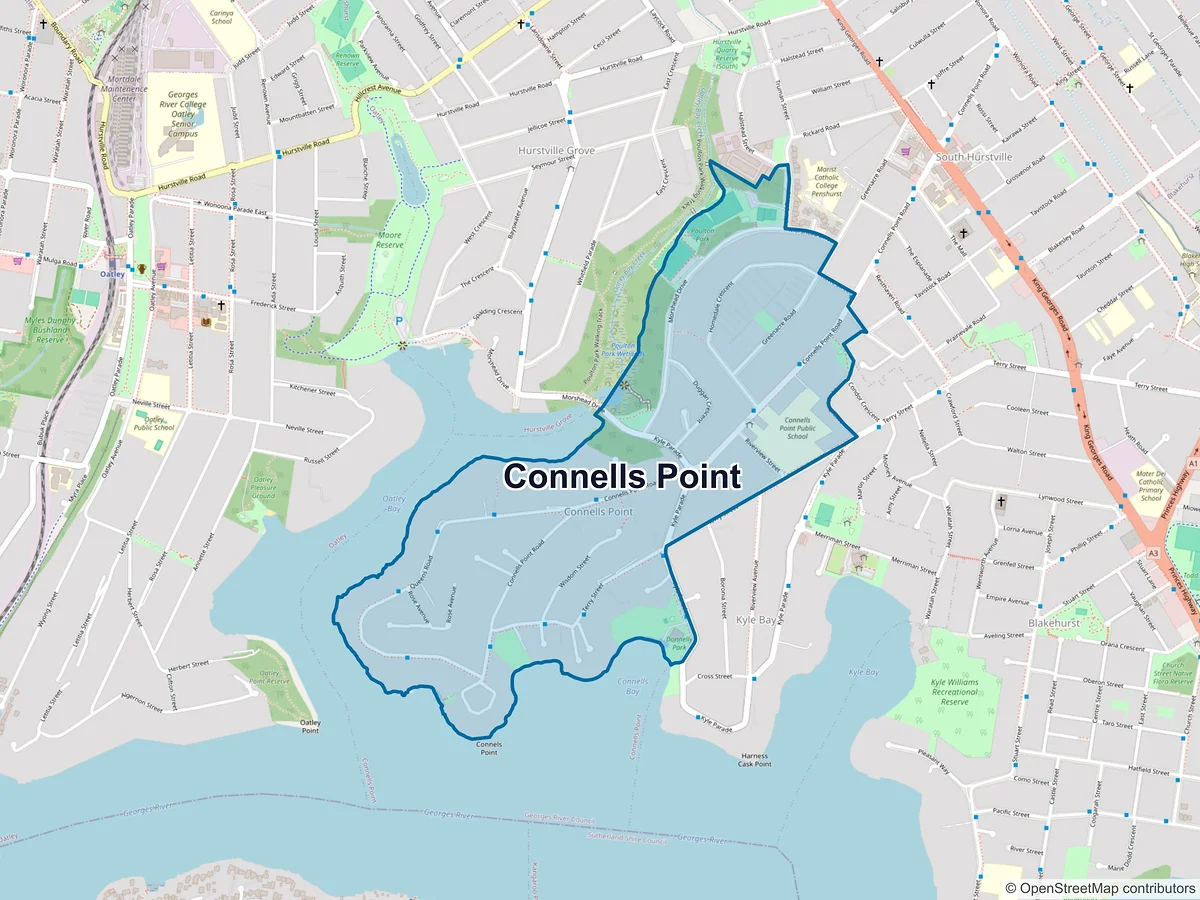 Map of Connells Point, NSW, Australia